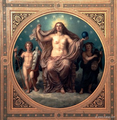 Aphrodite Urania as Patroness of the Arts by Christian Griepenkerl